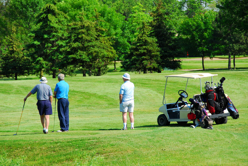 bigstockphoto_seniors_golfing_655417