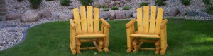 log rocking chairs