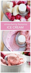 Strawberry banana ice cream