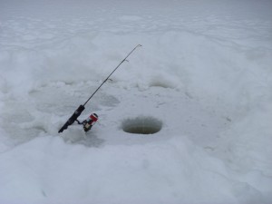 silent lake ice fishing