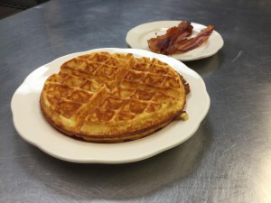 bacon and waffles