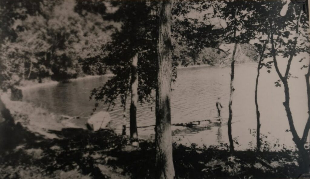 This is the earliest picture of Silent Lake in 1915. The photo was taken with daughter Louise's box camera which she received as a high school graduation gift in 1914.